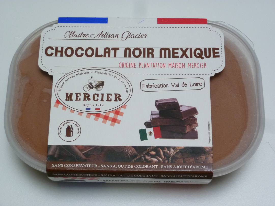 Glace chocolat noir mexique Mercier : photo du produit rappelé le 10/02/2022