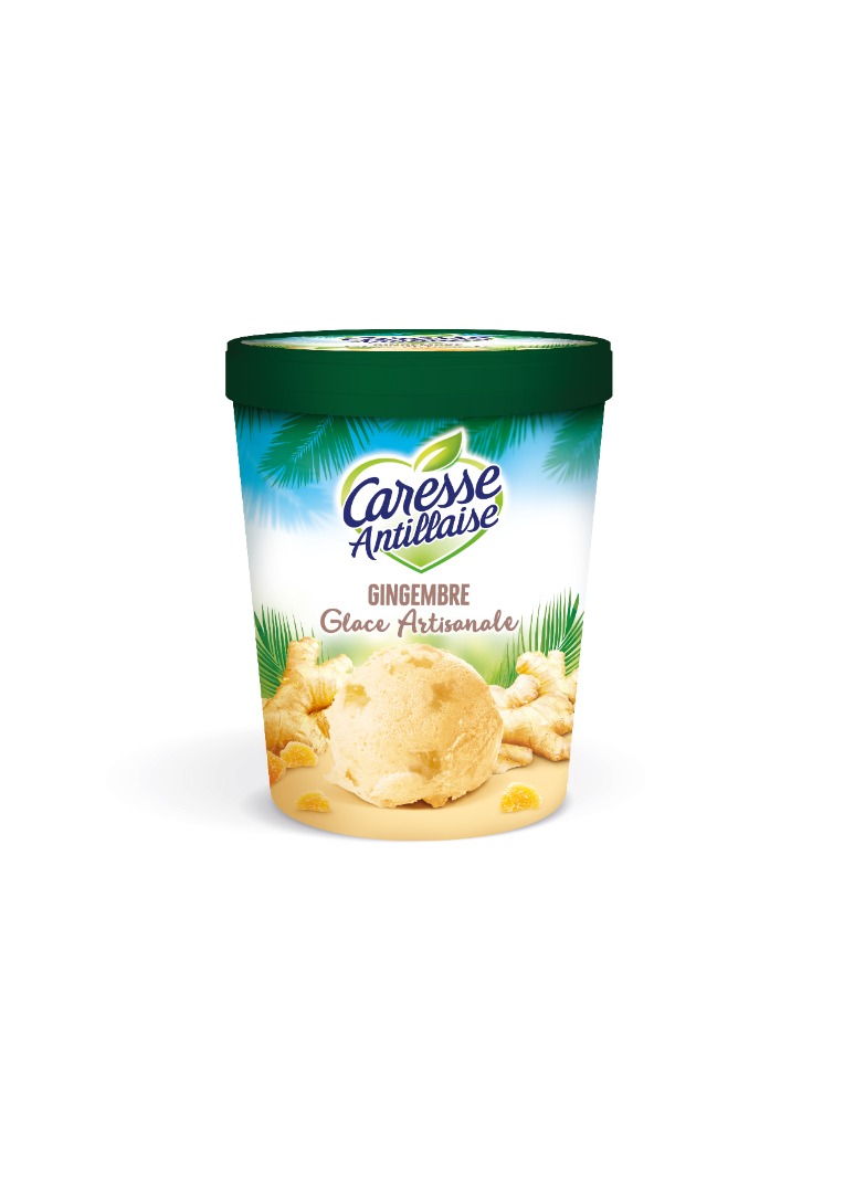 Glace gingembre 460 ml / 300g Caresse Antillaise : photo du produit rappelé le 07/10/2021