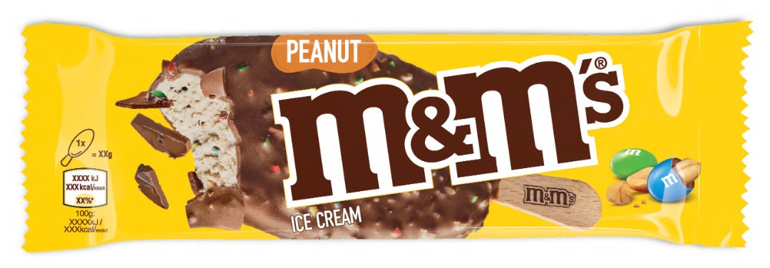 Glace m&m’s peanut single 1x25 : photo du produit rappelé le 15/03/2022