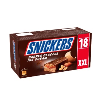 Glace snickers x18 : photo du produit rappelé le 22/07/2021