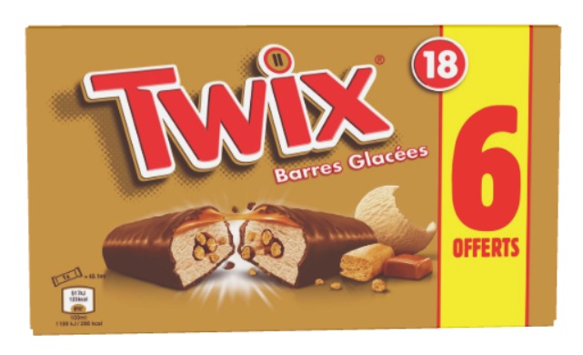 Glace twix x18 dont 6 offerts : photo du produit rappelé le 15/03/2022