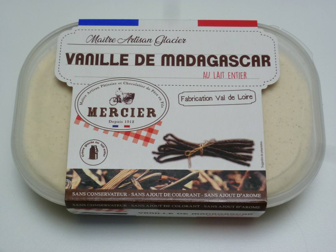Glace vanille de madagascar Mercier : photo du produit rappelé le 10/02/2022