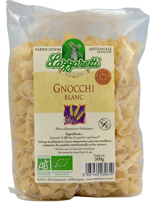 Gnocchi blanc bio 500gr Lazzzaretti : photo du produit rappelé le 11/09/2025