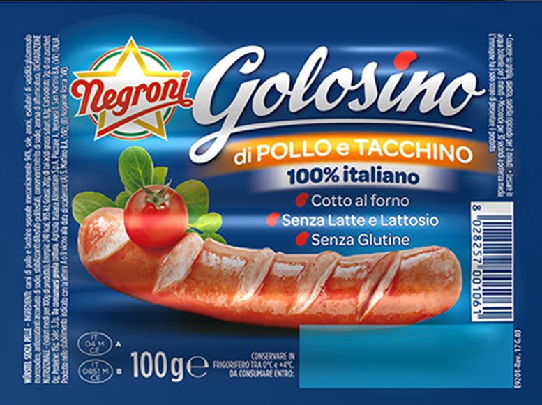 Golosino di pollo et tacchino Negroni : photo du produit rappelé le 23/09/2022