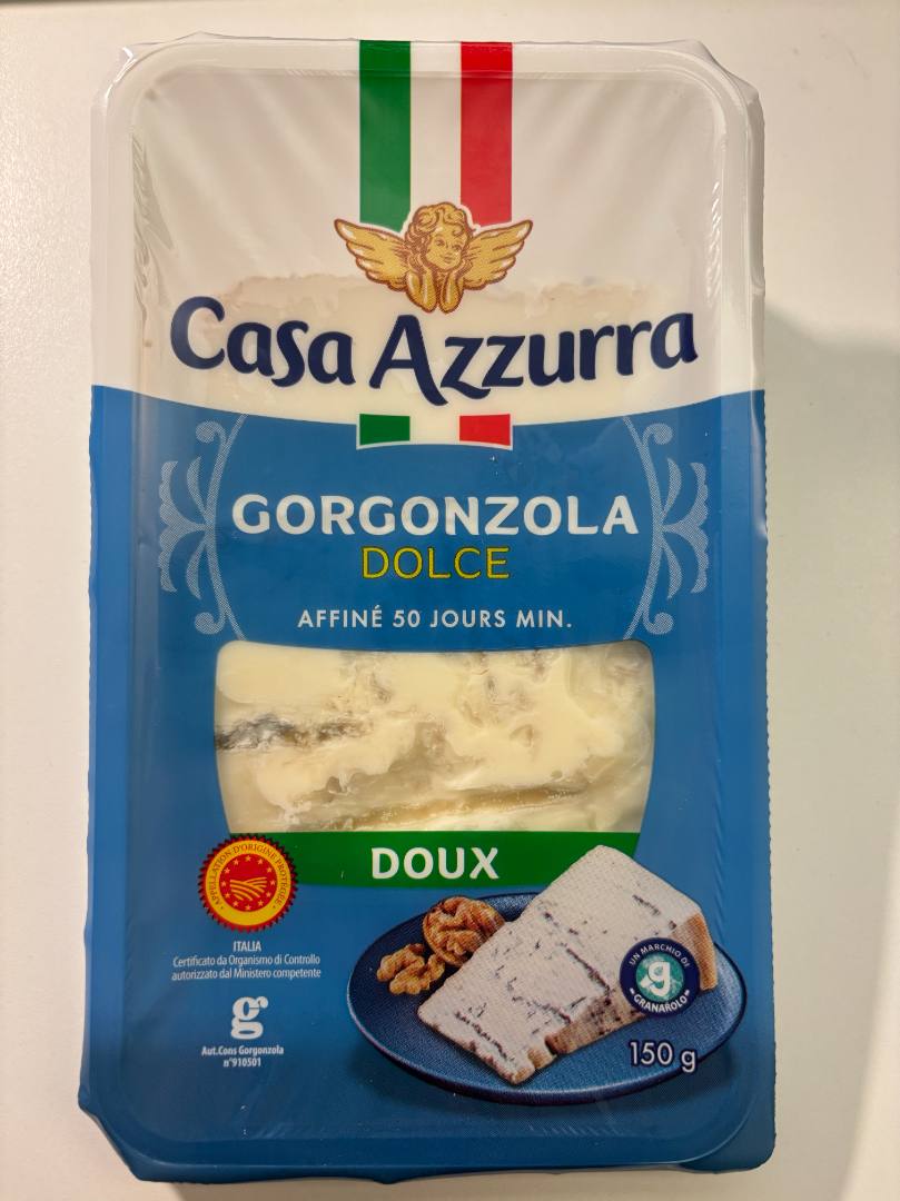 Gorgonzola AOP doux Casa Azzurra : photo du produit rappelé le 26/08/2026
