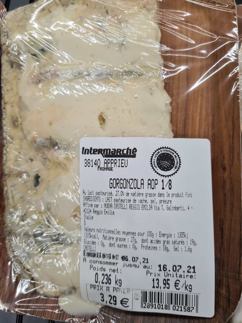 Gorgonzola au lp Nuova Castelli : photo du produit rappelé le 09/07/2021