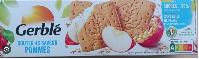 Gouter 4s saveur pommes Gerble : photo du produit rappelé le 28/04/2025