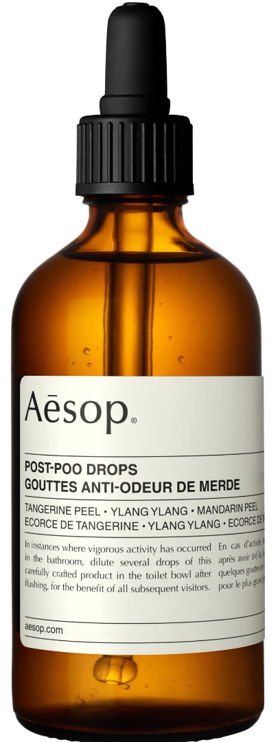Gouttes anti, odeur de merde (post, poo drops) Aesop : photo du produit rappelé le 21/01/2022