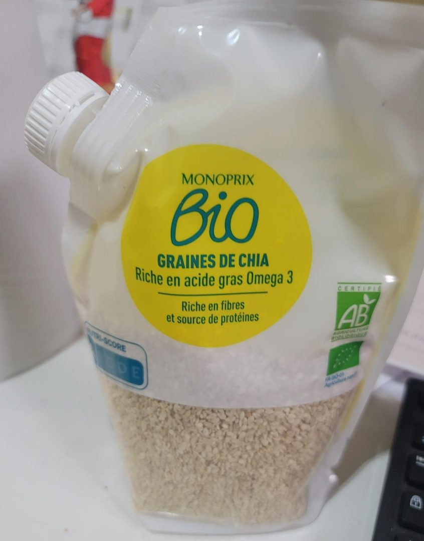 Graine de chia 200g Monoprix BIO : photo du produit rappelé le 17/01/2026