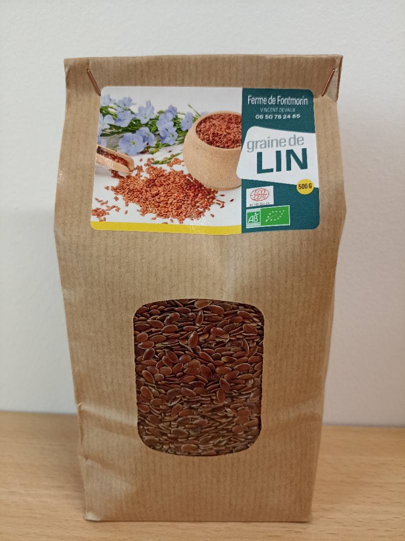 Graine de lin 500gr Ferme de Fontmorin Devaux Vincent : photo du produit rappelé le 24/01/2023