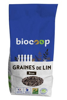 Graine de lin brun France 250g et vrac Biocoop : photo du produit rappelé le 27/08/2024