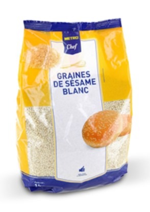 Graine de sesame blanc 1kg Metro Chef : photo du produit rappelé le 07/07/2026