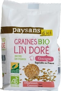 Graines de lin doré bio 250g Paysans d'Ici : photo du produit rappelé le 10/01/2025
