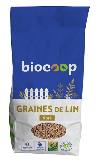 Graines de lin doré France vrac et préemballé 250g Biocoop : photo du produit rappelé le 04/02/2025