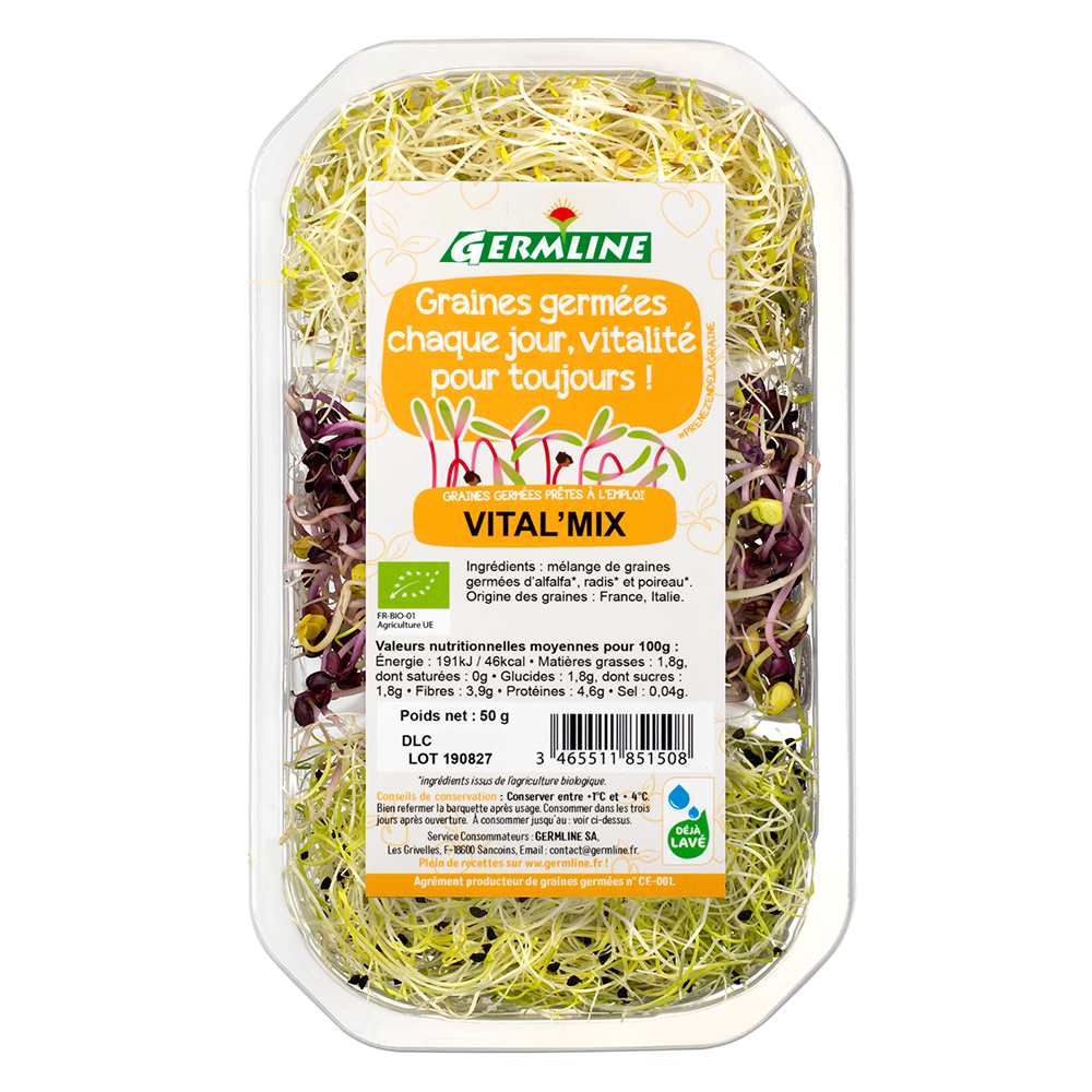 Graines germées biologiques alfalfa Germline : photo 4 sur 5 du produit rappelé le 02/06/2023