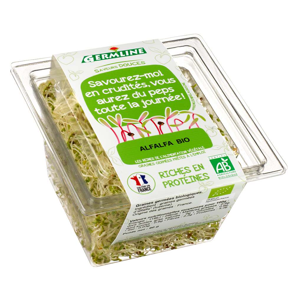 Graines germées biologiques alfalfa Germline : photo du produit rappelé le 05/05/2022