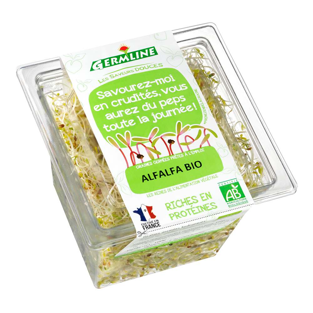 Graines germées biologiques alfalfa Germline : photo du produit rappelé le 20/05/2022