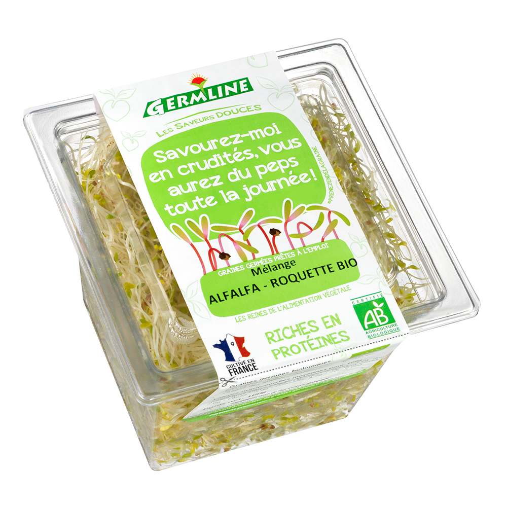 Graines germées biologiques alfalfa-roquette Germline : photo 2 sur 2 du produit rappelé le 20/05/2022