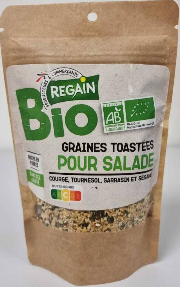 Graines toastées pour salade Regain BIO : photo 2 sur 3 du produit rappelé le 07/04/2022