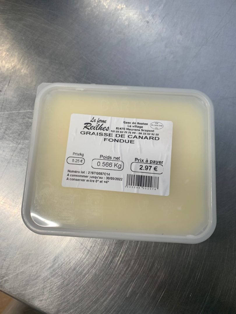 Graisse fondue La Ferme Reilhes : photo du produit rappelé le 22/04/2022