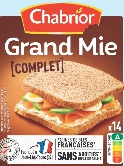Grand mie complet Chabrior : photo du produit rappelé le 17/02/2022