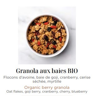Granola aux baies bio Maison Naja : photo du produit rappelé le 28/12/2022