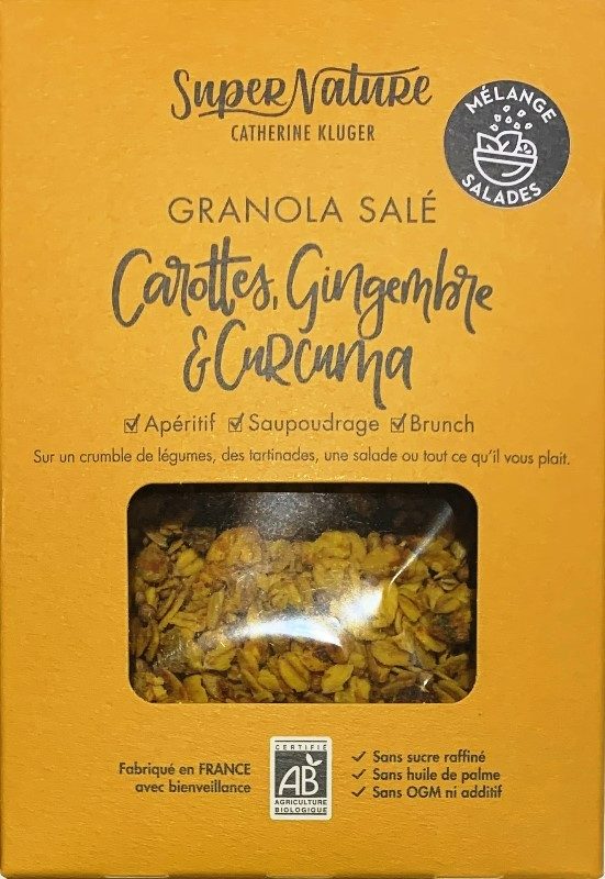 Granola carotte gingembre curcuma 160g Supernature : photo du produit rappelé le 30/06/2021