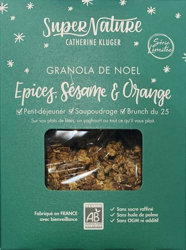 Granola epices de noël 350g Supernature : photo du produit rappelé le 30/06/2021