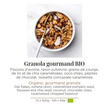 Granola gourmand bio Eprit Gourmand : photo du produit rappelé le 28/12/2022