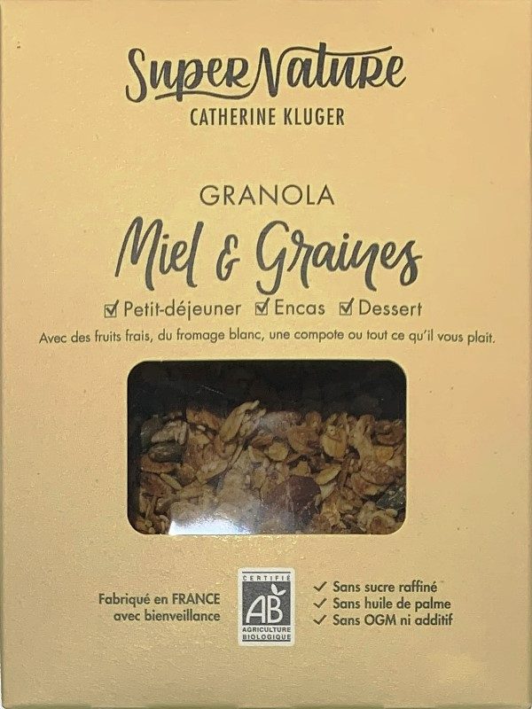 Granola miel & graines 350g Supernature : photo du produit rappelé le 30/06/2021