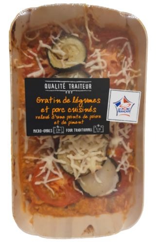Gratin legumes porc Qualité Traiteur : photo du produit rappelé le 06/11/2023