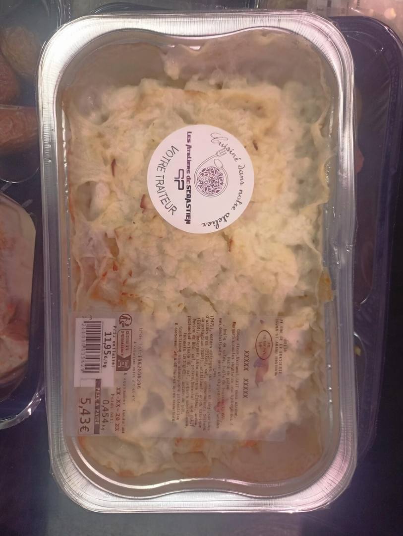 Gratin poireau au chevre Les Ateliers de Sebastien : photo du produit rappelé le 28/04/2026