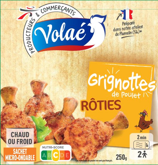 Grignottes de poulet rôties Volae : photo du produit rappelé le 13/08/2021