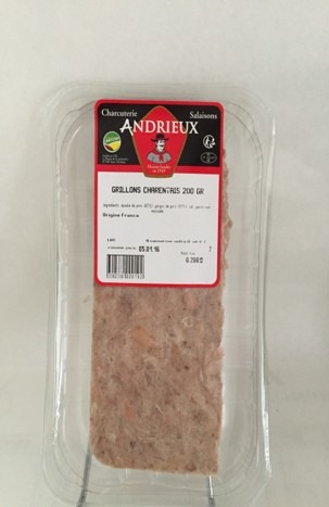 Grillon charentais 200g Andrieux : photo du produit rappelé le 22/10/2025