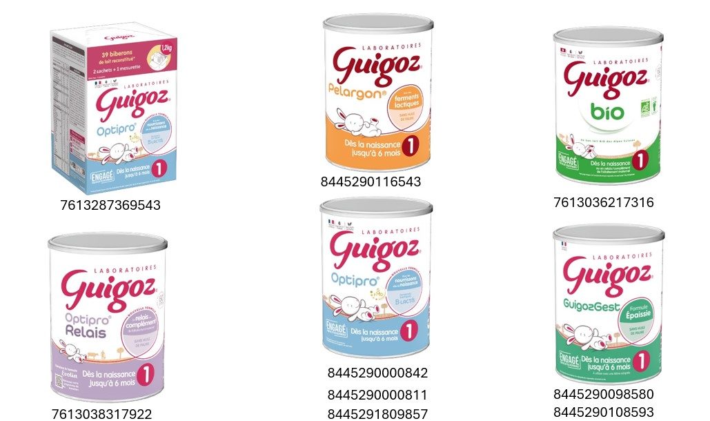 Guigoz lait infantile en poudre : photo 2 sur 3 du produit rappelé le 07/01/2026