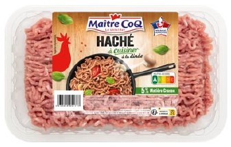 Hache a cuisiner a la dinde Maitre Coq : photo du produit rappelé le 19/06/2025