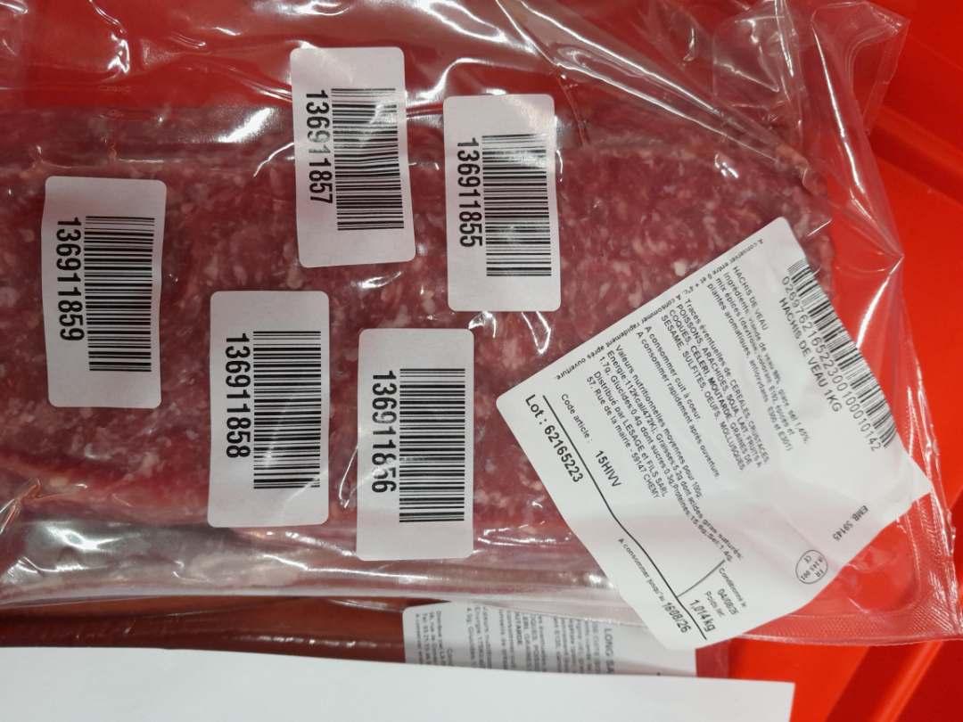 Hachis de veau Lesage et Fils : photo du produit rappelé le 13/08/2026