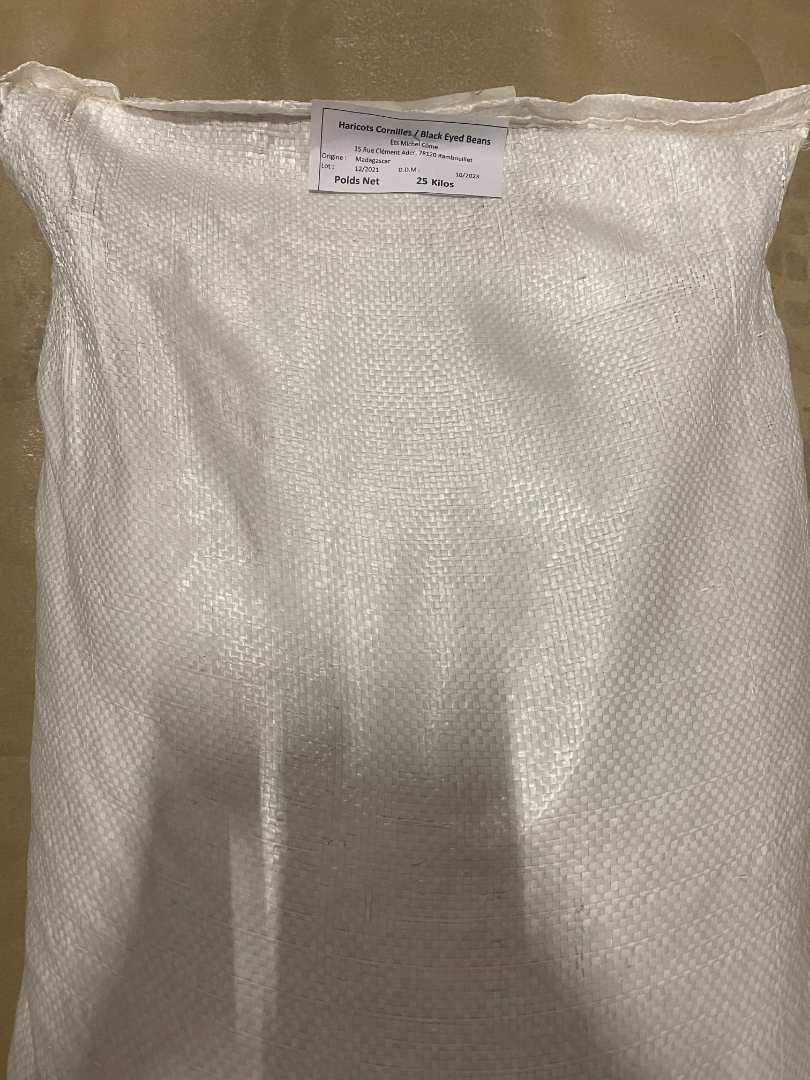 Haricots cornilles - 25 kilos : photo du produit rappelé le 23/11/2022
