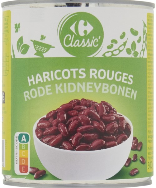 Haricots rouges Carrefour Classic : photo du produit rappelé le 23/08/2024