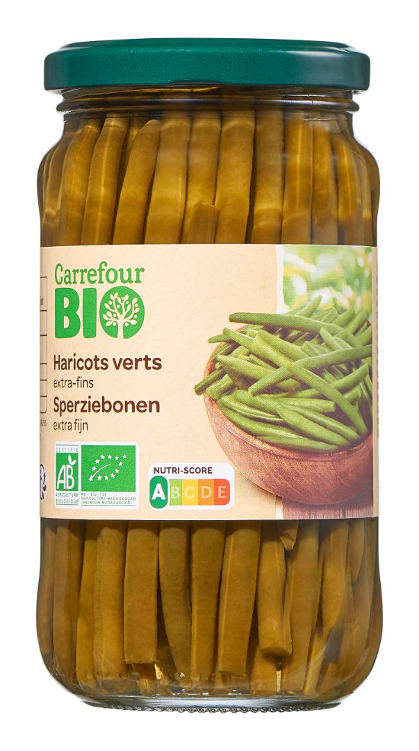 Haricots verts – extra-fins Carrefour BIO : photo du produit rappelé le 30/04/2026