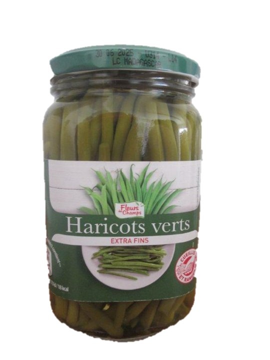 Haricots verts extra fins cueillis main 180g Fleurs des Champs : photo du produit rappelé le 04/02/2022
