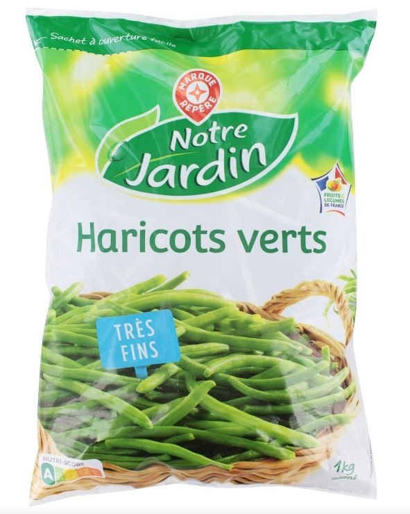 Haricots verts tres fins surgeles - 1 kg Notre Jardin : photo du produit rappelé le 09/11/2022