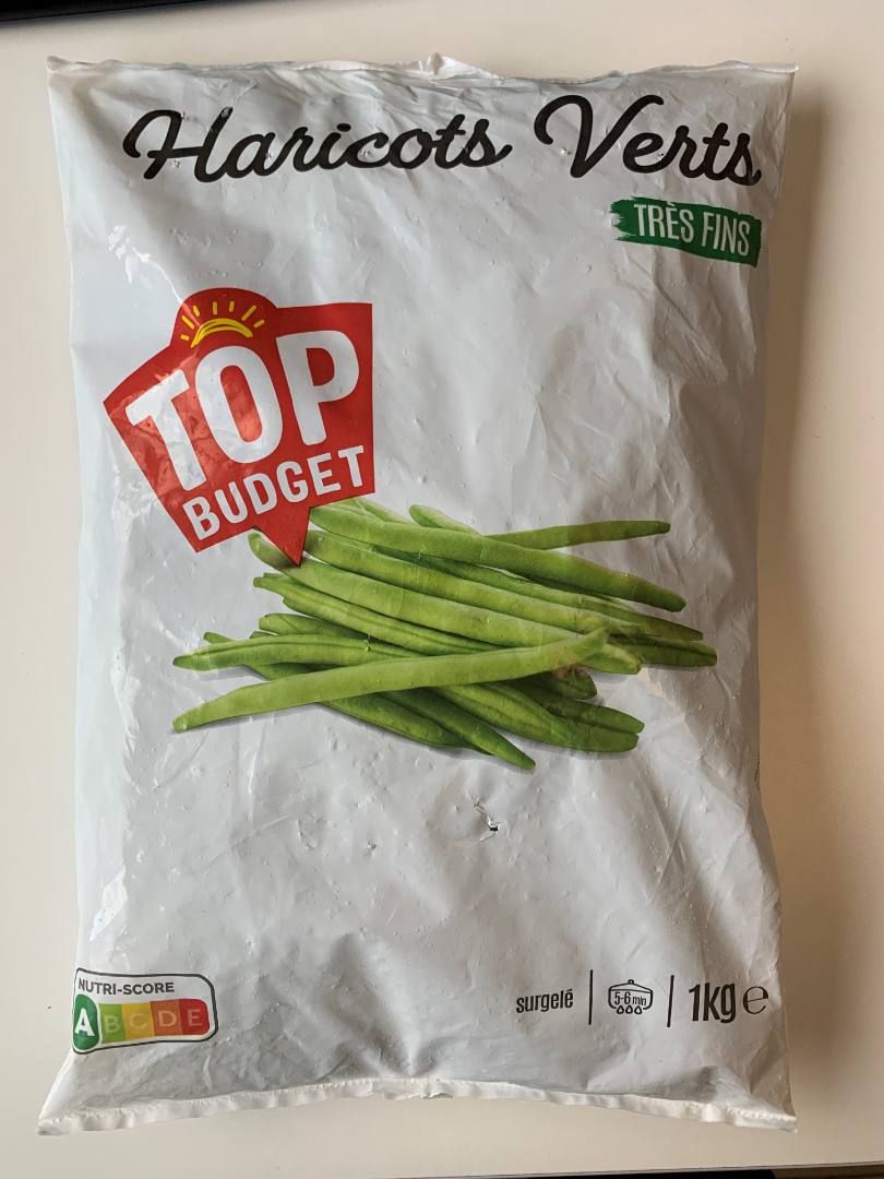 Haricots verts très fins surgelés Top Budget : photo du produit rappelé le 10/11/2022