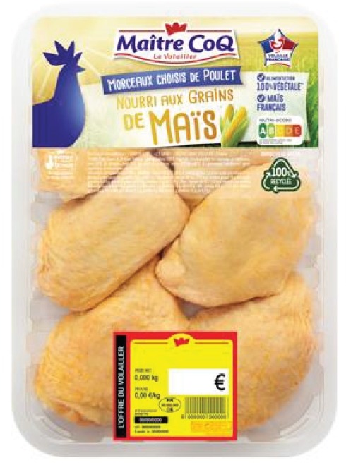 Hauts de cuisse de poulet Maitre Coq : photo du produit rappelé le 08/09/2023