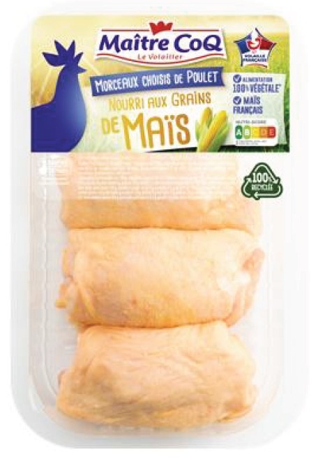 Hauts de cuisse de poulet Maitre Coq : photo 2 sur 3 du produit rappelé le 08/09/2023