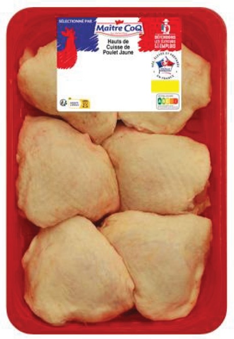 Hauts de cuisse de poulet Maitre Coq : photo du produit rappelé le 08/09/2023