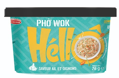 Hello cup-wok nouille de riz saveur ail et oign 76gr acecook : photo du produit rappelé le 02/12/2021