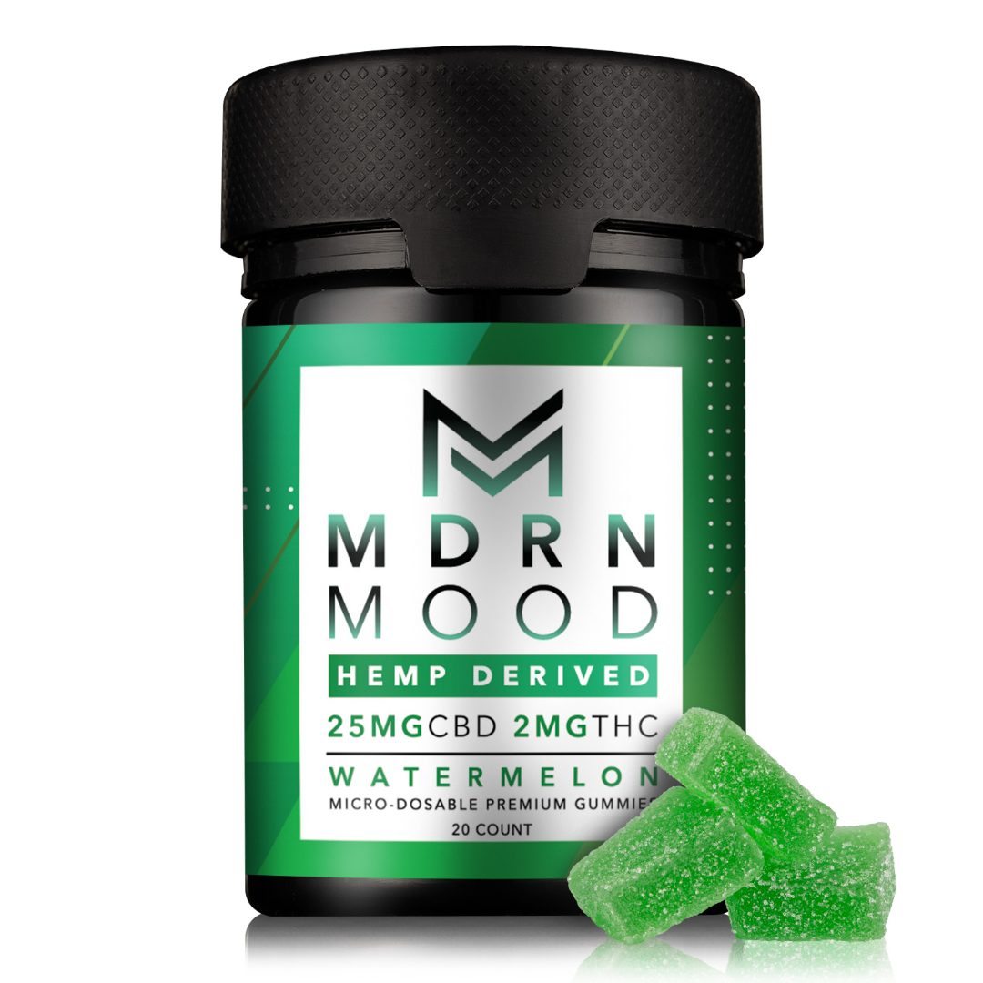 Hemp derived 25mg CBD 2mg THC watermelon full spectrum premium MDRN Mood : photo du produit rappelé le 31/07/2025