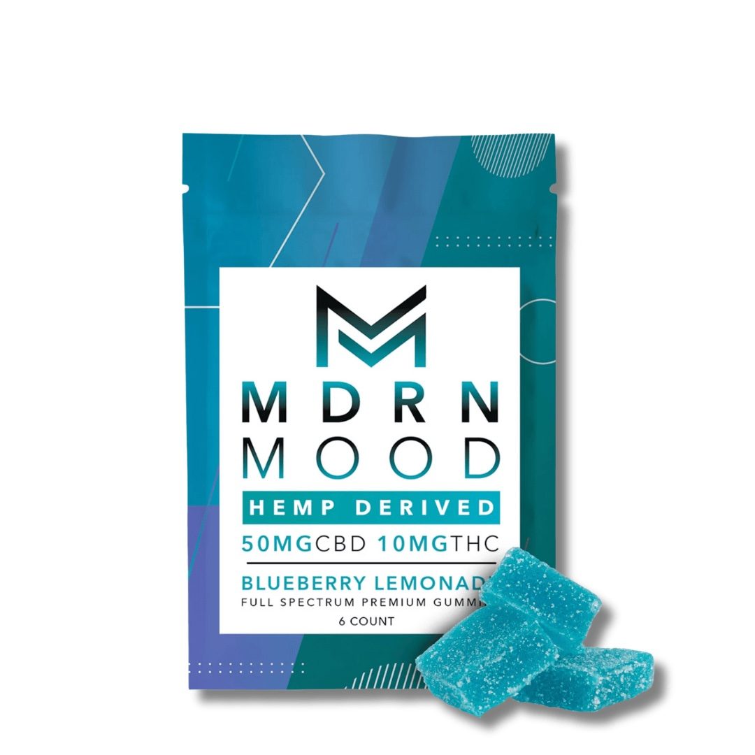 Hemp derived 50mg CBD 10mg THC blueberry lemonade full spectrum MDRN Mood : photo 2 sur 2 du produit rappelé le 01/08/2025
