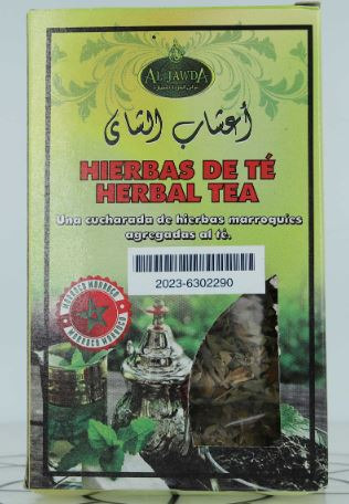 Hierbas de té - herbal tea Al Jawda : photo 1 sur 3 du produit rappelé le 22/11/2023